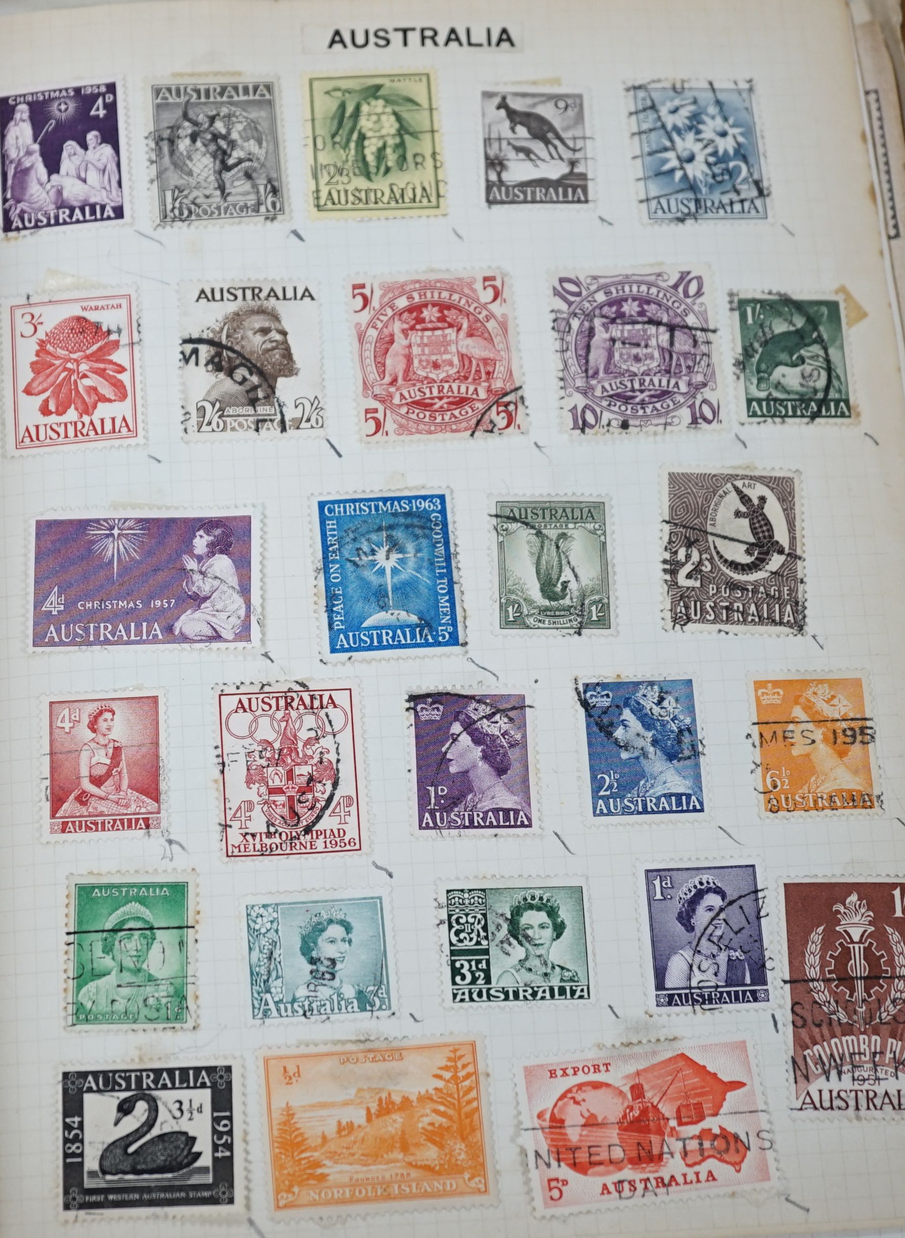 Six stamp albums with World and Commonwealth